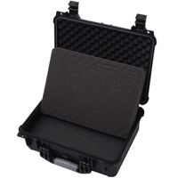 Estuche Protector para Equipo, 16x13x6.9 Pulgadas, Negro, Impermeable, con Cierre de Cierres de Seguridad, Asa Resistente para Uso en Exteriores, Pesca, Material ABS