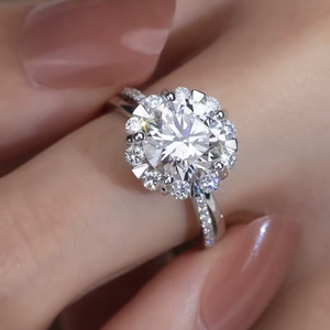 Women's Round Brilliant Cut Diamond <b>Ring</b> GIA Certified Classic Engagement White Gold Jewelry - Product Image 6