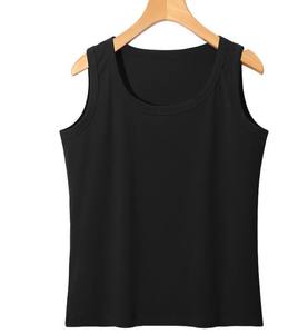 Débardeur d'été décontracté en coton côtelé tricoté à la main pour femme, coupe ajustée, sans manches, idéal pour le fitness - Product Image 5