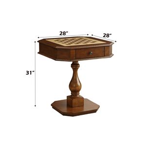 Tavolo da gioco reversibile Bishop Cherry Finish per scacchi e dama con vassoio da gioco, dita non incluse - Product Image 2