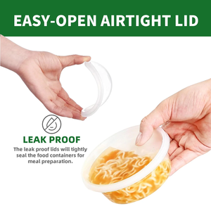 Contenedores de Plástico para Alimentos con Tapas, 50 Juegos, 32 oz, Herméticos, Libres de BPA, Aptos para Microondas/Congelador, Diseño Moderno, para Fiestas, Restaurantes y Comida para Llevar - Product Image 2