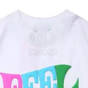 Service OEM, t-shirt personnalisé avec logo et texte, impression en relief pour hommes, col rond, coton respirant, vêtements de rue, t-shirts courts d'été - Product Image 3