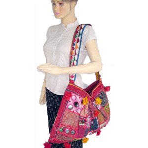 Embroidered Kutch Style Shoulder <b>Bag</b> Tribal Indian Handmade Patchwork Handbag Banjara Ethnic Ladies Purse Vintage <b>Boho</b> Fashion - Product Image 5