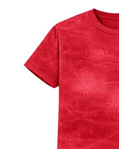 Camiseta Roja Brillante con Efecto Teñido para Hombre, Cuello Redondo, Manga Corta, Algodón, Estilo Casual Urbano, Lavado Vintage, Personalizada, OEM, Proveedor Mayorista de Camisetas - Product Image 4