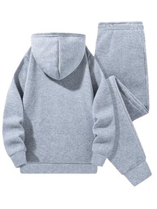 Ensemble de 2 sweats à capuche pour enfants, vêtements décontractés tendance pour la vie quotidienne, confortables en polyester/coton - Product Image 5