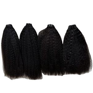 Crépus Bouclés Naturel Cheveux Vierges Humains Cheveux Bundle Pointe Plate Bande Super Double Dessiné Extensions de Cheveux Lâche Vague Profonde Bouclés - Product Image 5