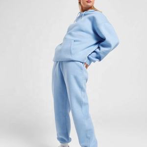 2025 nuevas llegadas ropa de mujer Waffle Jersey de manga larga con capucha conjunto de 2 piezas mujer otoño - Product Image 1