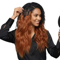 Perruque Longue en Cheveux Indiens Remy Double Drawn avec Texture Ondulée Naturelle, Base en Soie HD Transparente