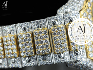 AARVA JEWELS นาฬิกาเพชรทรงสี่เหลี่ยมหรูหรา สแตนเลสสตีล อะนาล็อก ควอตซ์ สำหรับทุกเพศ 38 มม. คริสตัลแซฟไฟร์ ตัวล็อคแบบผีเสื้อ - Product Image 6