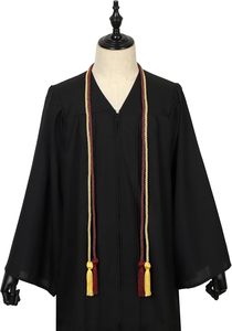 Cordon métallique tressé de haute qualité avec pompons en or et bordeaux pour vêtements, à prix abordable et service OEM - Product Image 2