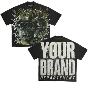 เสื้อยืดโอเวอร์ไซส์คุณภาพสูง ผ้าฝ้าย 100% พิมพ์ลายดิจิตอล DTG ทั้งตัว  สำหรับผู้ชายและผู้หญิง  รับสกรีนโลโก้  น้ำหนัก 200gsm  เสื้อยืดฮิปฮอป - Product Image 6