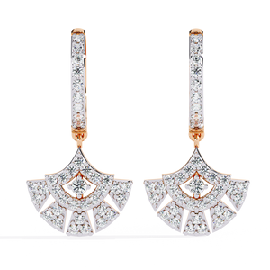 Unique Designer Round Cut Lab Grown Diamond 14K Gold IGI Certified <b>Earring</b> <b>Tops</b> for Gift Party & Anniversary - Product Image 2