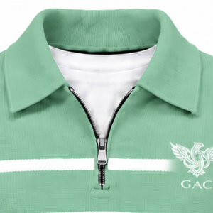 Pull à col zippé rayé pour homme, manches longues, tricoté, vente en gros, vêtements personnalisés - Product Image 5