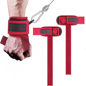 Heavy Duty Soft Cotton Neoprene Nylon Adjustable No <b>Stretch</b> Cuff Weight Lifting Straps D-<b>Ring</b> Anti-Slip Training Wholesale Rate - Product Image 1