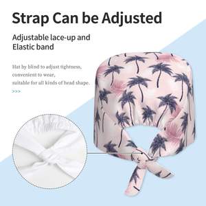 Custom Color Purple Cotton Woven Fabric Nurse <b>Scrub</b> <b>Cap</b> Tie Back Reusable Healthcare Uniform Hat for Men - Product Image 6
