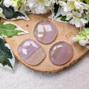 Wholesale Pink Fluorite Smooth Oval Palm Stone Natural Reiki Healing Crystal Gemstone Feng Shui <b>Worry</b> Stone For Meditation Home - Product Image 2