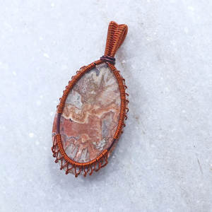 Colgante de Árbol de la Vida Hecho a Mano con Jaspe, Envuelto en Alambre de Cobre, Piedra Natural Ovalada, Joyería Espiritual de Sanación - Product Image 2