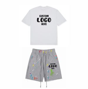 Conjunto de dos piezas de verano con logotipo personalizado para hombre, el mejor chándal de verano, conjunto de camiseta y pantalones cortos de 2 piezas - Product Image 6