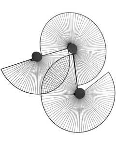 Décoration murale industrielle rustique en métal, collage de cercles en fer ondulé avec anneaux géométriques pour la décoration de fermes et de lofts - Product Image 4