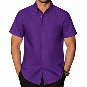 Custom Men Casual Button Solid Knitted <b>Sailors</b> Collar Broadcloth Full Sleeve Eco-Friendly Summer Dress <b>Shirts</b> 100% Cotton Quick - Product Image 4