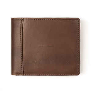 Portefeuille en cuir marron pour homme, fait main, fin, porte-cartes de crédit, portefeuille décontracté pour affaires - Product Image 1