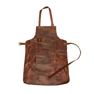 Heat Resistant <b>Leather</b> Welding <b>Apron</b> with Pocket Safety Clothing Product - Product Image 2