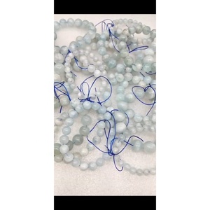 Premium Quality Natural AQUAMARINE Free Size Round Bead Bracelets Figurine <b>Mascot</b> Pattern Feng Shui Style Natural Gemstones - Product Image 3