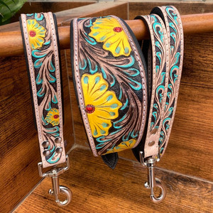 Fabrik Großhandel OEM ODM Custom Design Hand gefertigtes Leder Hunde halsband & Echtes Leder Haustier Leine Rindsleder Hund Verkehr Lead Sets