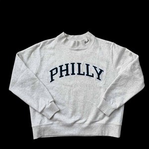 Philly Custom <b>Mock</b> <b>Neck</b> Sweatshirt Crew <b>Neck</b> Unisex Cotton Fleece Chenille Letter Embroidery Gingham Patch Sorority Fraternity - Product Image 1