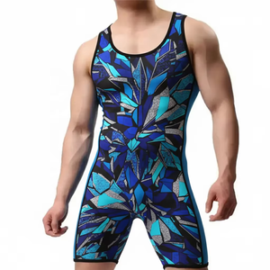 Custom High Quality Stretch Breathable Wrestling Singlet Men OEM ODM Custom Logo Sportswear Gym Training Compression Workout - Product Image 3
