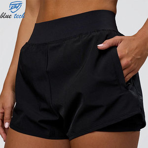 Custom Logo Print Ladies Yoga Shorts High Waisted Tummy Control Gym Workout Running Fitness Shorts Soft Stretch Sportswear - Product Image 5