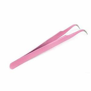 Meilleures pinces à cils à 90 degrés pour une préhension parfaite des poils, fabriquées en acier inoxydable de haute qualité pour les professionnels de l'industrie de la beauté - Product Image 1