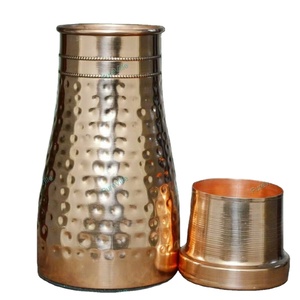 <b>Copper</b> Water <b>Bottle</b> Office Desk <b>Drinking</b> <b>Bottle</b> for Workplace Hydration Professional Lifestyle and Daily Water Use - Product Image 1