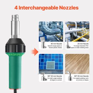 Pistola de Aire Caliente de 1600W, 122 °F/1112 °F, para Soldar PVC, TPO, Vinilo, para Trabajos de Techado de Plástico, Soldador de Plástico - Product Image 3