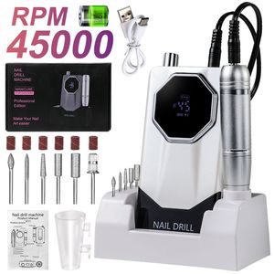 Machine à ongles électrique professionnelle portable rechargeable 45000 tr/min pour gel, vernis et manucure - Product Image 1