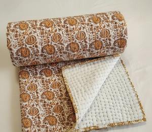 Manta Kantha Hecha a Mano en India, Impresión de Bloques de Algodón, Fabricante al por Mayor - Product Image 6