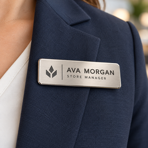 Placa de Identificación Personalizada de Metal para Personal, Insignia con Logotipo para Uniforme Corporativo, Proveedor OEM - Product Image 4