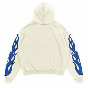 Sweat-shirt à capuche unisexe surdimensionné en molleton 450g, personnalisé, écoresponsable, imprimé sérigraphié, coupe-vent, avec poches, style streetwear, pour l'hiver - Product Image 2