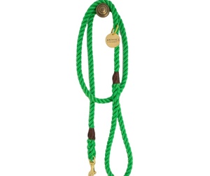 Leafy Green Rope Dog <b>Leash</b> // Rope Dog Lead - Strong Dog <b>Leash</b> - Brass Dog <b>Leash</b> - Australia - Product Image 1