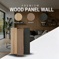 Panneau acoustique en bois Akupanel, lattes en bois MDF avec support en feutre PET, panneau mural absorbant le son pour la décoration intérieure