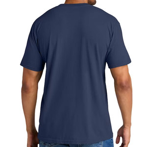 T-shirt pour homme à manches courtes, col rond, couleur unie, coupe classique, en jersey de coton décontracté - Product Image 6