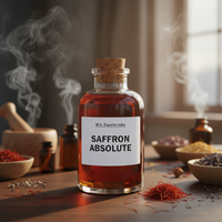 Aceite Absoluto de Azafrán de Primera Calidad para Perfumería de Lujo, Extracto Natural de Crocus Sativus para la Formulación de Fragancias Finas
