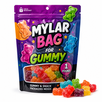 Sacs en Mylar résistants aux enfants, sacs en Mylar pour bonbons gélifiés, sac en Mylar de 1 livre pour l'emballage de bonbons, de gélifiés et de snacks