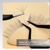 INSTRUMENTS CHIRURGICAUX BAFA Pince à épiler droite personnalisée pour isolation des sourcils en acier inoxydable légère, durable et lavable