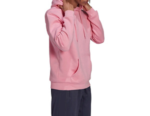 Sweat-shirt à capuche unisexe rose, coupe classique, en molleton de coton, décontracté, avec logo imprimé sur le devant, pour l'automne - Product Image 4