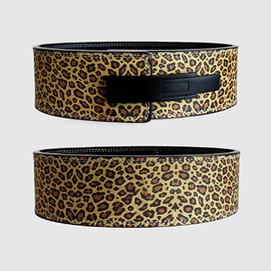 Leopard Print Leather Weightlifting Belts Adjustable Buckle Closure Breathable Unisex for Strength <b>Training</b> and <b>Weight</b> Lifting - Product Image 1