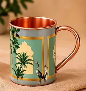 Hot Selling High Standard Quality Metal Copper Modern Finished <b>Large</b> Capacity Eco-Friendly Unique Fancy Designer Drinkware <b>Mug</b> - Product Image 4