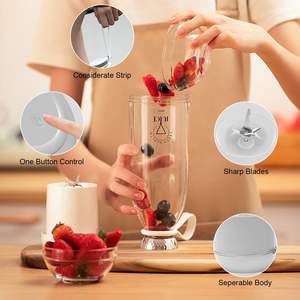 Blender à fruits électrique rechargeable portable de 16,9 oz avec 6 lames, gobelet à jus personnel pour les smoothies et les milk-shakes - Product Image 2