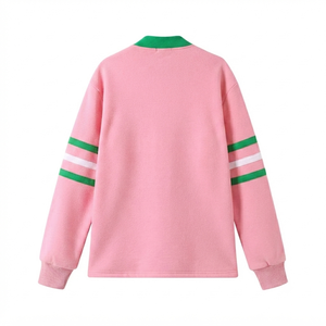 2026 New Style Customized Sorority V Neck <b>Varsity</b> <b>Cardigan</b> Sweater 100% Cotton Breathable Chenille Front Logo Greek Apparel Umri - Product Image 2