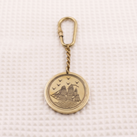 Porte-clés Calendrier Métal Vintage Date Anniversaire Unique Significatif Anneau de Clés Rond Souvenir Nautique Cadeau avec Logo Personnalisé